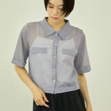 ライトグレー | メッシュポロラメニットカーデ | VICKY