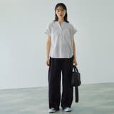 ストライプフェイスキーネックブラウス≪洗濯機で洗える≫ | VICKY | 詳細画像5