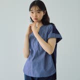 ストライプフェイスキーネックブラウス≪洗濯機で洗える≫ | VICKY | 詳細画像6