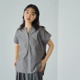 ストライプフェイスキーネックブラウス≪洗濯機で洗える≫ | VICKY | 詳細画像8