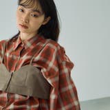 オンブレーチェックオーバーサイズシャツ≪手洗い可能≫ | VICKY | 詳細画像3