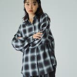 オンブレーチェックオーバーサイズシャツ≪手洗い可能≫ | VICKY | 詳細画像6