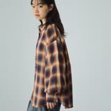 オンブレーチェックオーバーサイズシャツ≪手洗い可能≫ | VICKY | 詳細画像9