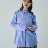 サックスブルー | ブロードビスチェ付きブラウス≪手洗い可能≫ | VICKY