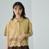 スカラップヘムカットスウェードシャツ≪手洗い可能≫ | VICKY | 詳細画像6