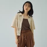 アイボリー | スカラップヘムカットスウェードシャツ≪手洗い可能≫ | VICKY