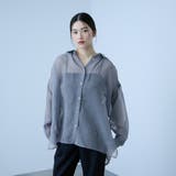 ブルー | リネンライクボイルシャツ | VICKY