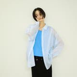 ブルー | シアーストライプシャツ | VICKY