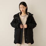 ブラック | ストレッチフードピュアダウンミドルコート | ketty