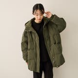 カーキ | ストレッチフードピュアダウンミドルコート | ketty