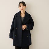 ネイビー | ウール調ジャージーオーバーサイズコート | ketty