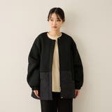 ダンボール中綿切り替えノーカラージャケット≪手洗い可能≫ | ketty | 詳細画像4