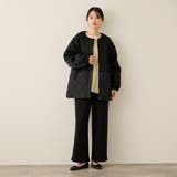 ダンボール中綿切り替えノーカラージャケット≪手洗い可能≫ | ketty | 詳細画像8