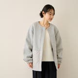 ダンボール中綿切り替えノーカラージャケット≪手洗い可能≫ | ketty | 詳細画像9