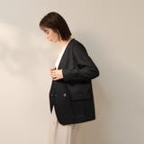 グリッディメッシュノーカラージャケット | ketty | 詳細画像3 