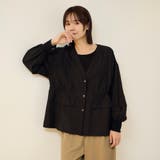 ブラック | セミシアースラブブラウジングシャツ | ketty