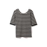 ランダムリブボーダーハーフスリーブカットソー≪手洗い可能≫ | ketty | 詳細画像12