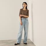 ランダムリブボーダーハーフスリーブカットソー≪手洗い可能≫ | ketty | 詳細画像7