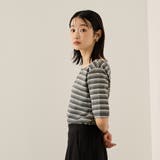 ランダムリブボーダーハーフスリーブカットソー≪手洗い可能≫ | ketty | 詳細画像9