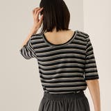 ブラック系その他 | ランダムリブボーダーハーフスリーブカットソー≪手洗い可能≫ | ketty