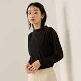 ブラック | ボトルネックセミシアーカットソー≪手洗い可能≫ | ketty