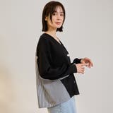 ブラック | ダンボールバックストライプカーディガン | ketty