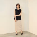 リネン調シャークギャザーウエストナロースカート | ketty | 詳細画像2 