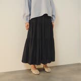 ブラック | コットンローンティアードロングスカート | ketty