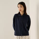 ネイビー | スポンディッシュポロニットトップス≪手洗い可能≫ | ketty