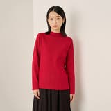 レッド | ハイネック総針ニットプルオーバー≪洗濯機で洗える≫ | ketty
