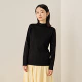 ブラック | ハイネック総針ニットプルオーバー≪洗濯機で洗える≫ | ketty