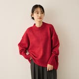 レッド | ヤクライクモックネックニットプルオーバー | ketty