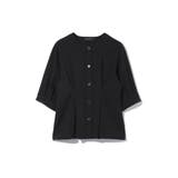 ブラック | CICA配合サークルストレッチブラウス≪セットアップ対応/洗濯機で洗える≫ | ketty