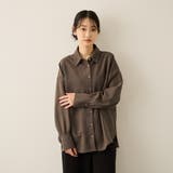 サテンピーチバックギャザーブラウス≪手洗い可能≫ | ketty | 詳細画像2