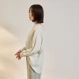 ダブルバックサテンキーネックブラウス≪手洗い可能≫ | ketty | 詳細画像3 