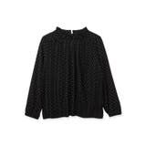ブラック系その他 | ライトデシンドットフリルネックブラウス | ketty