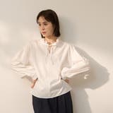 ハイカウントタイプライターフリルネックブラウス | ketty | 詳細画像1 
