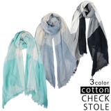 KEYS（キーズ） | ストールレディーススカーフ春夏メンズ綿100％コットンブロックチェックキーズkeys-085