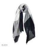 ブラック | ストールレディーススカーフ春夏メンズ綿100%コットンブロックチェックキーズke… | KEYS