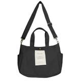 BLACK | バッグ ショルダーバッグ メッセージラベル キャンバスバッグ | KEYS 