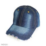 インディゴ | 帽子メンズキャップダメージデニムシンプル野球帽レディースウォッシュ加工キーズKe… | KEYS 