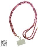 WINE BEIGE GRAY  | スマホ ショルダー ストラップ 紐 スマホロープ | KEYS 