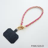 PINK/GOLD | スマホ ハンド ストラップ チェーン アクセサリー | KEYS