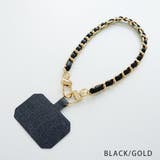 BLACK/GOLD | スマホ ハンド ストラップ チェーン アクセサリー | KEYS