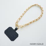 IVORY/GOLD | スマホ ハンド ストラップ チェーン アクセサリー | KEYS