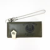 カーキ | 財布長財布メンズ財布人気ミリタリーターポリンウォレットチェーン付きレディースKe… | KEYS