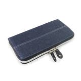 ネイビー | 財布長財布メンズレディースデニムラウンドウォレットキーズKeys-054 | KEYS