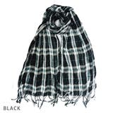 BLACK | ストール レディース メンズ チェック柄 スカーフ | KEYS