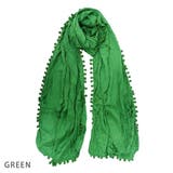 GREEN | ストール レディース ポンポンブレード スカーフ | KEYS