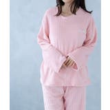 ライトピンク | リブセットアップパジャマ レディース トップス | SHUSHU